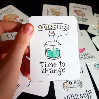 Magic deck | Oracle tarot witch indie cute deck | original retro handmade printed cards | gift for her | pocket deck