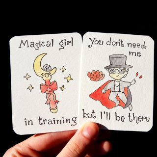 Original Magic Girl oracle tarot deck | cute deck | gift for her | witch divination handmade indie deck