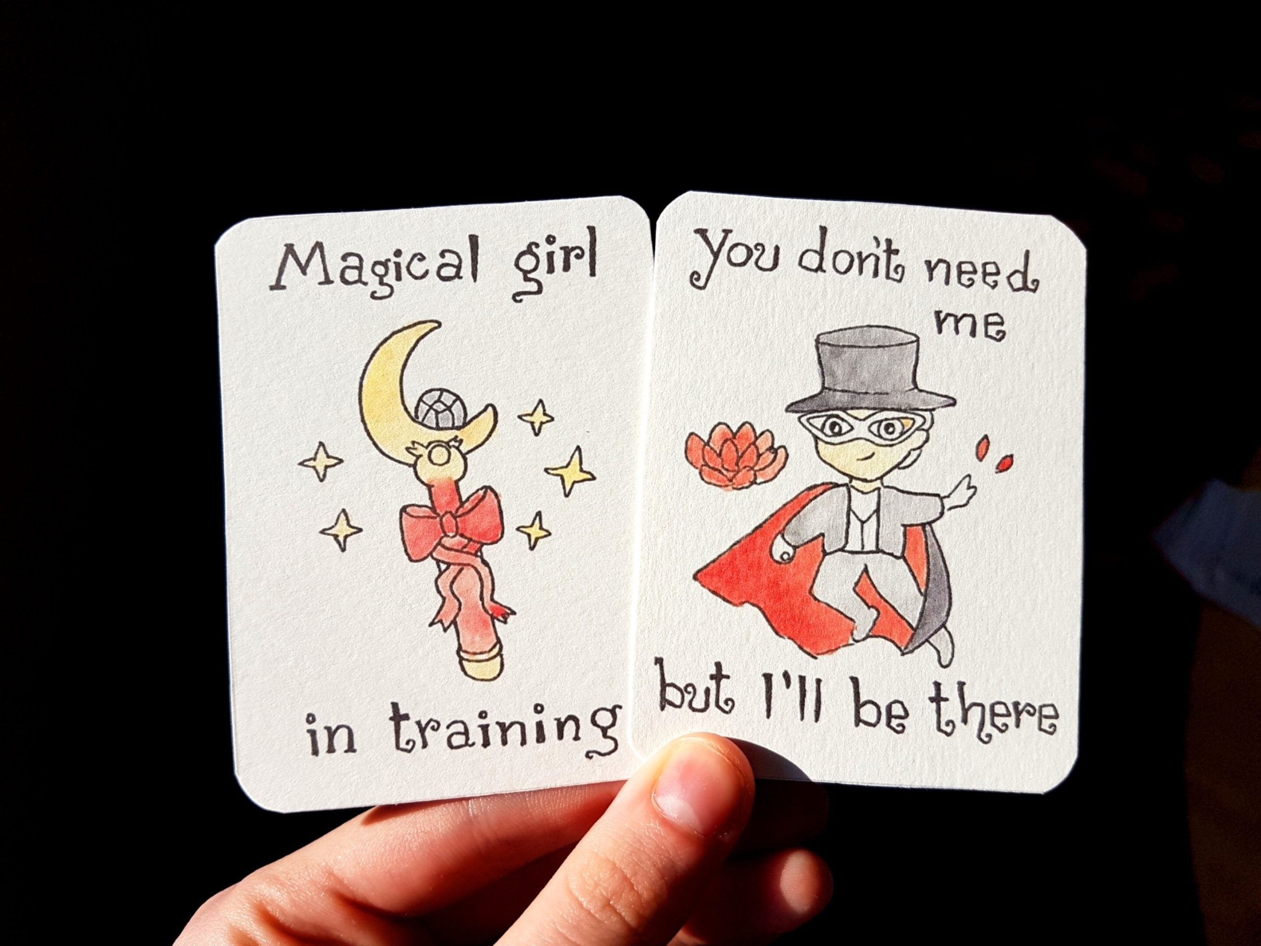 Original Magic Girl oracle tarot deck | cute deck | gift for her | witch divination handmade indie deck